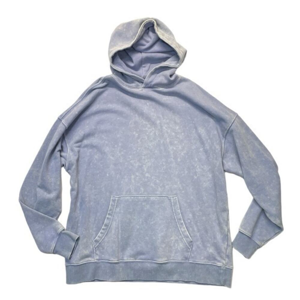 No Boundaries Blue Oversized Hoodie Women’s Size Large Heather Pastel Pullover